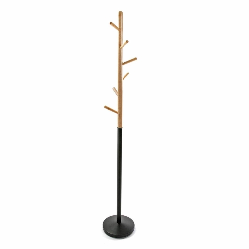 Perchero de 6 Colgadores 180 cm Color Natural-Negro HOLSTEBRO 18790501