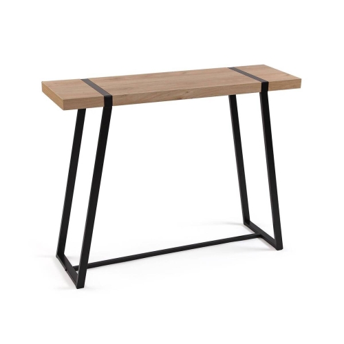 Consola Rectangular en MDF y Metal Negro 20880180