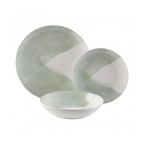Vajilla de Porcelana 18 Piezas Diseño Picnic Verde 26,5 cm 22990006