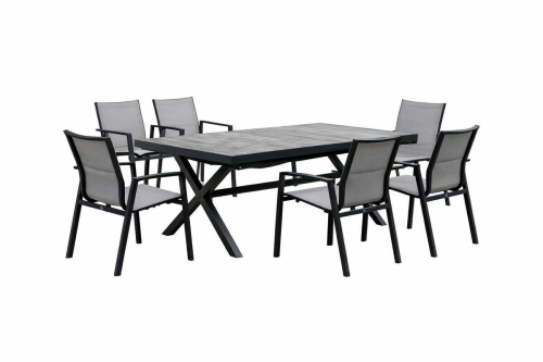 Comedor de Jardín Extensible Aluminio Antracita PALERMO-GRECIA
