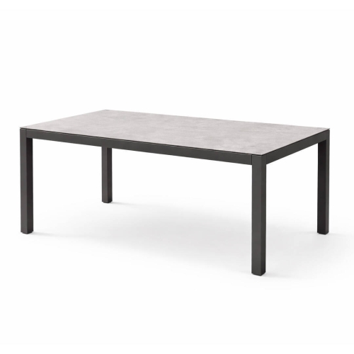 Mesa de Jardín Antracita de Aluminio y Cristal Cerámico RUMANIA