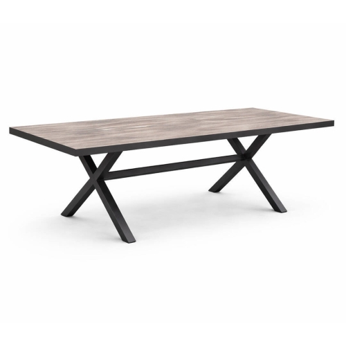Mesa de Jardín Antracita Cerámica Imitación Madera GALICIA