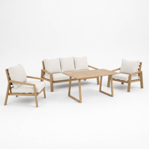 Composición de Jardín Aluminio Imitación Madera NORUEGA