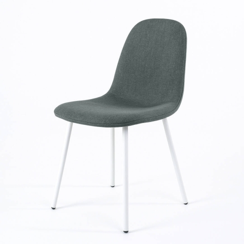 Silla de Comedor Tapizada en Polipiel con Estructura Metálica VIOLETA