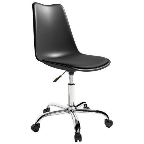 Silla de oficina con patas cromadas BREMEN