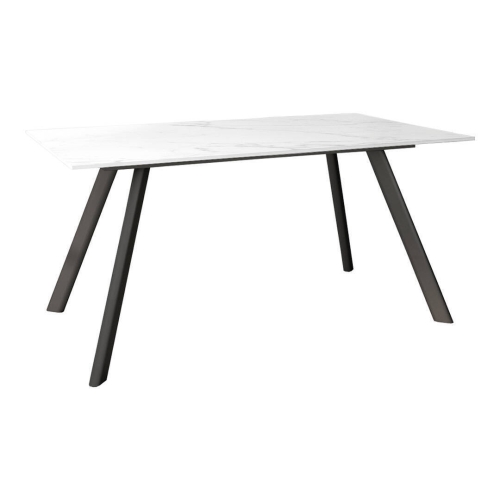 Mesa de Comedor 180x90cm con Estructura de Metal Negro OMAN