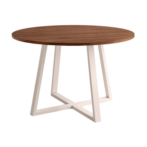 Mesa Lugano Circular 120 cm Estuctura Marfil BOGAL CNG049M