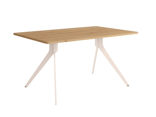 Mesa de Comedor Marfil Fija de 160 cm metal-Melamina ISEO