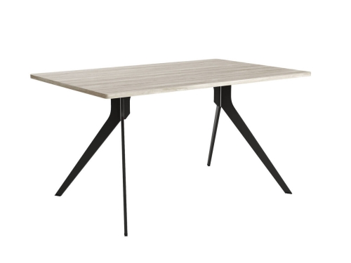 Mesa de Comedor Patas Negras Fija de 180 cm metal-Melamina ISEO