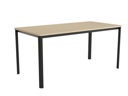 Mesa de Comedor Patas Negras Fija de 180 cm metal-Melamina ONEA