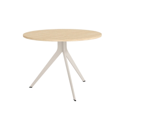 Mesa de Comedor ORTA Redonda Estructura Metálica Marfil de 120 cm