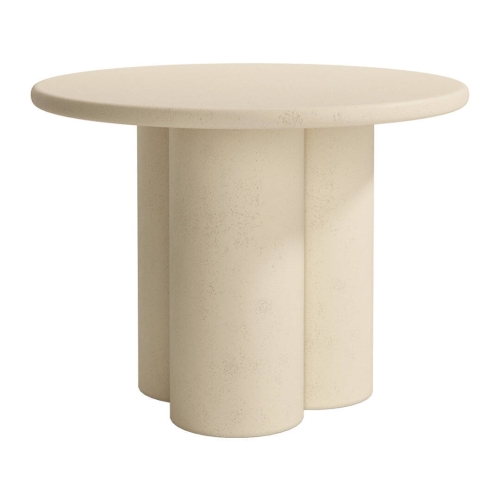 Mesa de Comedor Redonda en Microcemento Beige GAIA CNG120BE