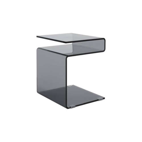 Mesa Auxiliar de Cristal con Revistero ZETA