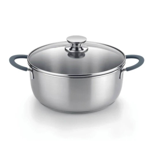 Cacerola Master 20 cm Acero Inoxidable con Tapa de Vidrio BRA A450353