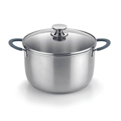 Olla BRA Master 20 cm Acero Inoxidable con Tapa de Vidrio A453953