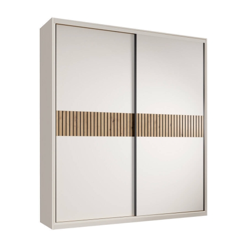 Armario de 2 Puertas Correderas Color Blanco/Amazonas TEIDE HCCHS04