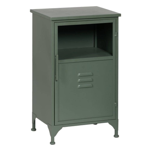 Mueble Auxiliar Pequeño Verde Menta de Metal-Cristal 611365