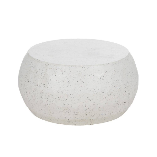 Mesa de Centro Beige en Cemento y Fibra de Vidrio 92 cm 613551