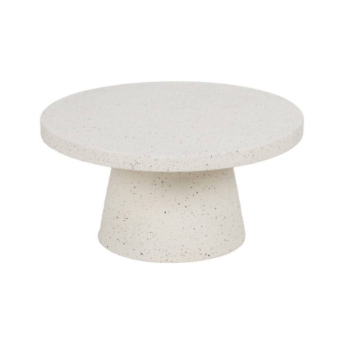 Mesa de Centro Blanca de Fibra de Magnesio 80 cm 613547