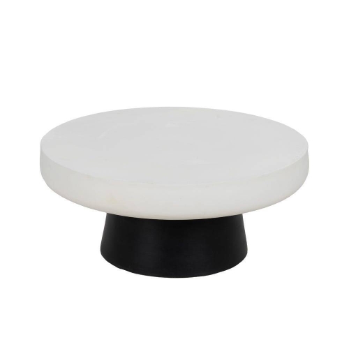 Mesa de Centro Blanco y Negro de Magnesio sin Montaje 91 cm 613552