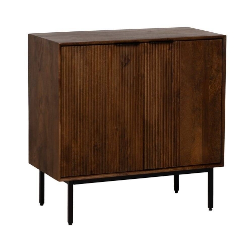 Mueble Auxiliar de Madera de Mango con 2 Puertas 80 cm 612717