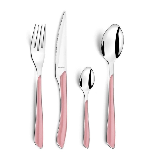 Cubertería de 24 Piezas ECLAT Rosa AMEFA 7437686