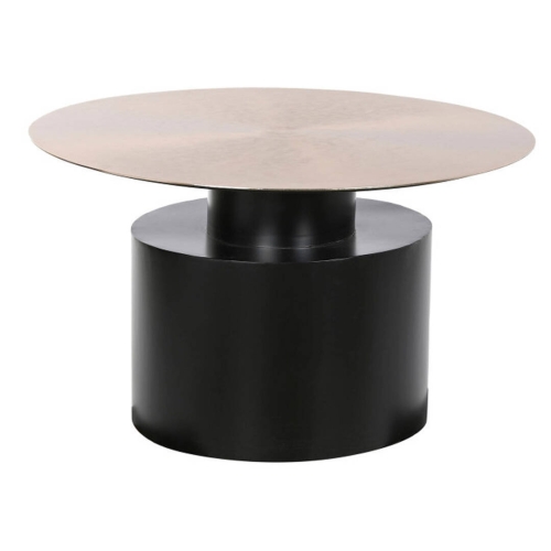 Mesa Auxiliar de Hierro Color Negro y Dorado MB-205297