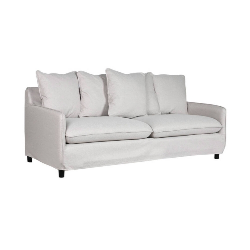 Sofá de 3 Plazas Tapizado en Poliéster Color Beige MB-211732
