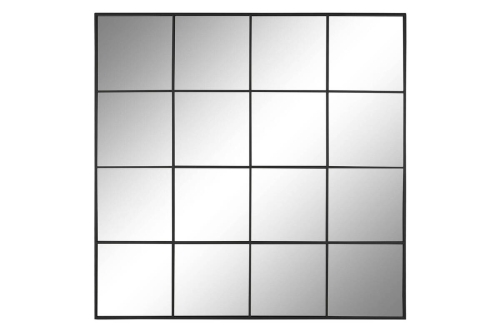 Espejo Cuadrado Decorativo en Hierro Negro 122 cm ES-218703