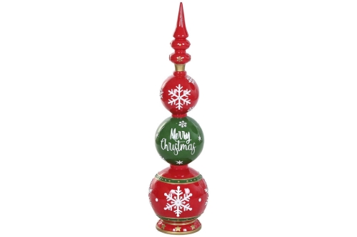 Figura LED Decorativa en Resina Roja con Estructura Metálica NV-220697