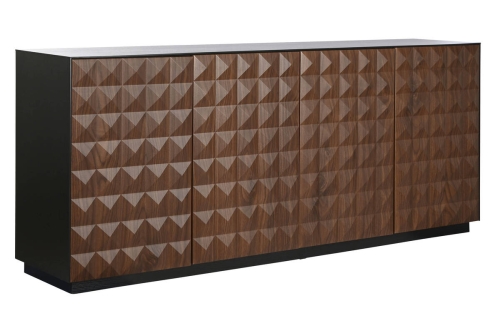 Buffet de Salón MDF Marrón con 4 Puertas y Relieve de Rombos MB-217312