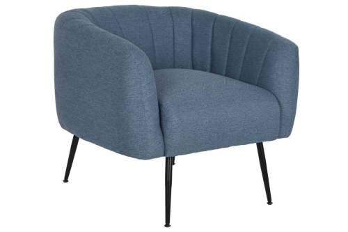 Sillón de Salón Tapizado en Poliéster Azul MB-207906