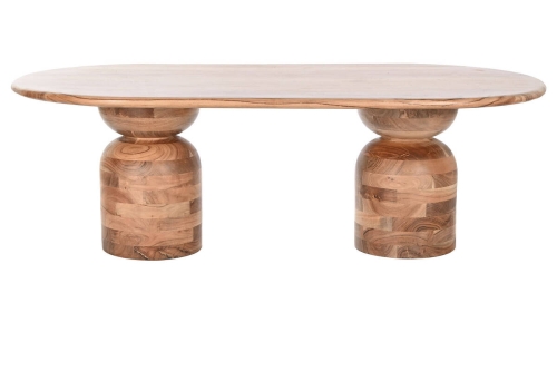 Mesa de Centro de Madera Acacia Marrón 135 cm MB-207412