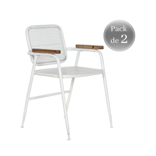 Silla de Comedor de Metal en Color Blanco MB-212463