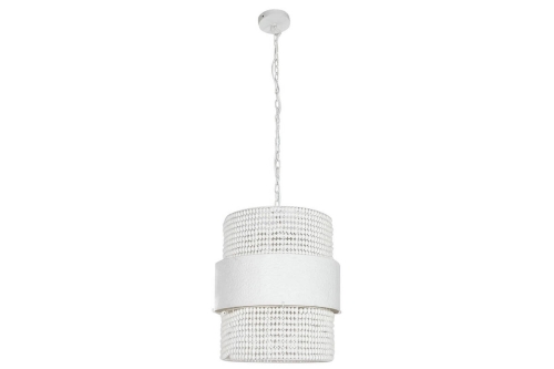 Lámpara de Techo de Hierro y Madera Blanca LA-213684