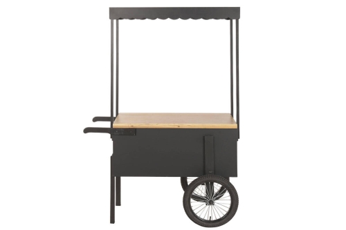Expositor Diseño de Carro Negro en Metal y MDF MB-224500