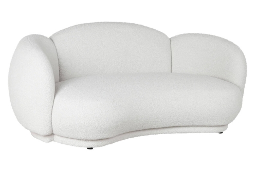 Sofá de Salón Tapizado en Poliéster Blanco Nube MB-217367
