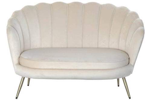 Sofá Tapizado en Poliéster Crema MB-220926