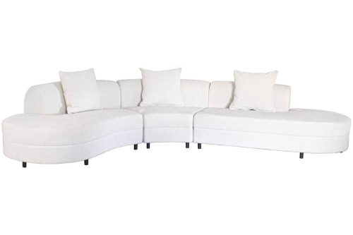 Sofá Modular Curvo de Diseño Orgánico Beige MB-226309