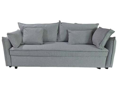 Sofá Cama Convertible Tapizado en Poliéster Gris Estructura de Madera MB-228438