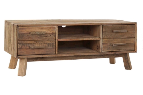 Mueble TV Estructura de Madera Reciclada de Pino con Cajones MB-164976