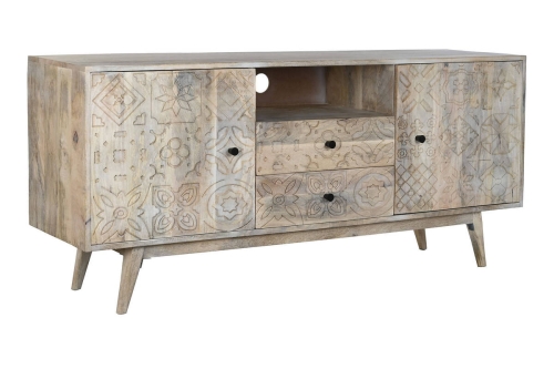 Mueble TV de 155 cm de Mango Acabado Natural MB-201699