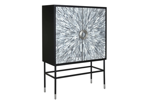 Aparador de Hueso y Resina Taracea Negro MB-202089