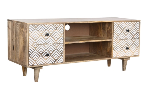 Mueble TV de Mango Natural con Cajones MB-206553