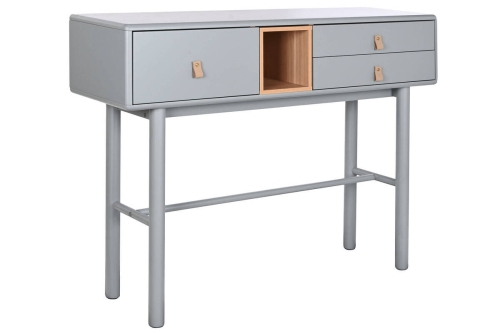 Consola de MDF Gris con 3 Cajones MB-209008