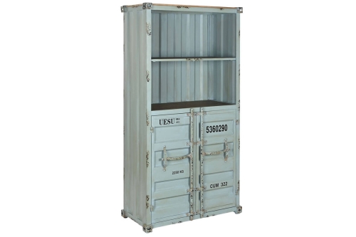 Estantería Industrial Metal y MDF Container Color Azul MB-217355