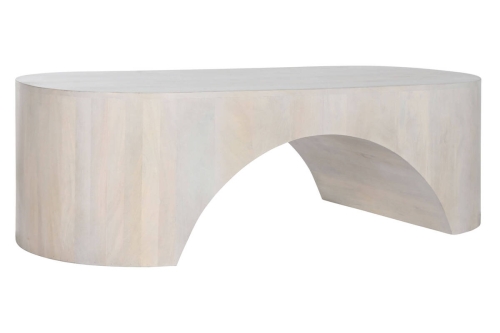 Mesa de Centro de Madera de Mango Blanca 137 cm MB-214816