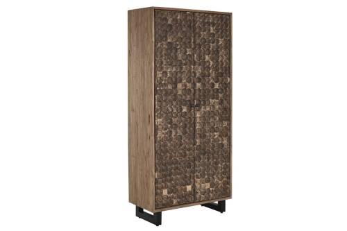 Armario de Madera Teca Reciclada y Coco 80 cm MB-217245