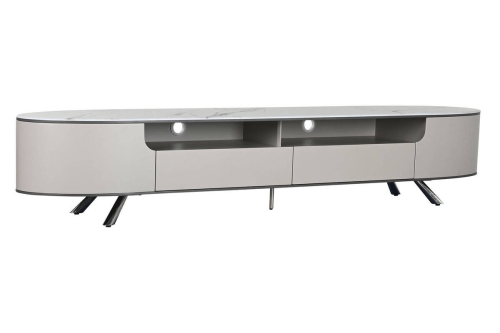 Mueble TV de Mármol y Acero Beige con Cajones MB-217635