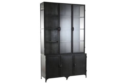 Vitrina de Metal XXL con Puertas de Cristal y Metal MB-217961